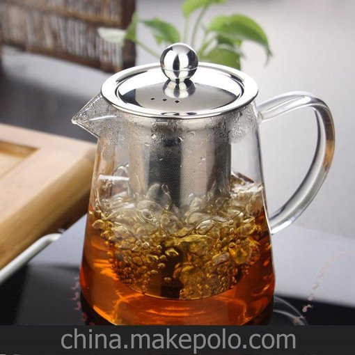 廠家銷售 大容量玻璃茶壺 泡茶壺 花茶壺 可加熱過(guò)濾玻璃壺圖片