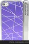 苹果iPhone4/4S 3D斜纹激光铝片手机外壳保护套拉丝电镀