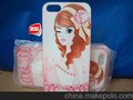 美少女iphone5手机保护壳 彩绘手机壳 苹果5彩绘外壳批发深圳厂家
