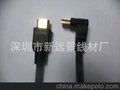 HDMI A /A 90°弯头 高清电视连接线1. 3 1080P 过3D