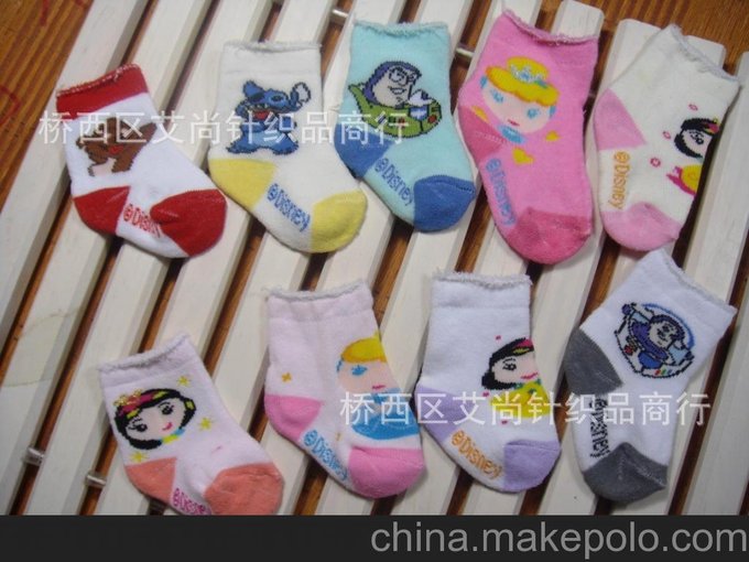 超值超柔軟加厚寶寶襪毛巾襪迪斯尼卡通襪子 小童襪子圖片