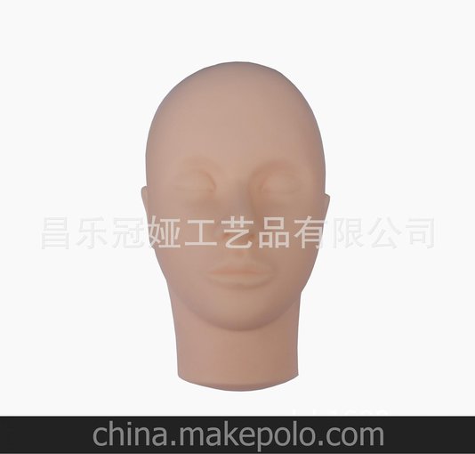 貼睫毛練習用模特頭，美容/畫妝練習專用模特頭，半頭模 山東圖片