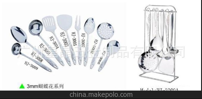 韓國(guó)廚具批發(fā) 不銹鋼廚具 廚具套裝 勺鏟 鍋鏟 烹飪工具不銹鋼廚圖片
