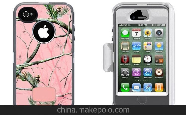 新款 otterbox三防保護套 蘋果iphone4/4 s迷彩手機套 樹紋殼