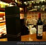 单支红酒盒 黑色羊纹 双饰条送锌合金工具 厂家直营