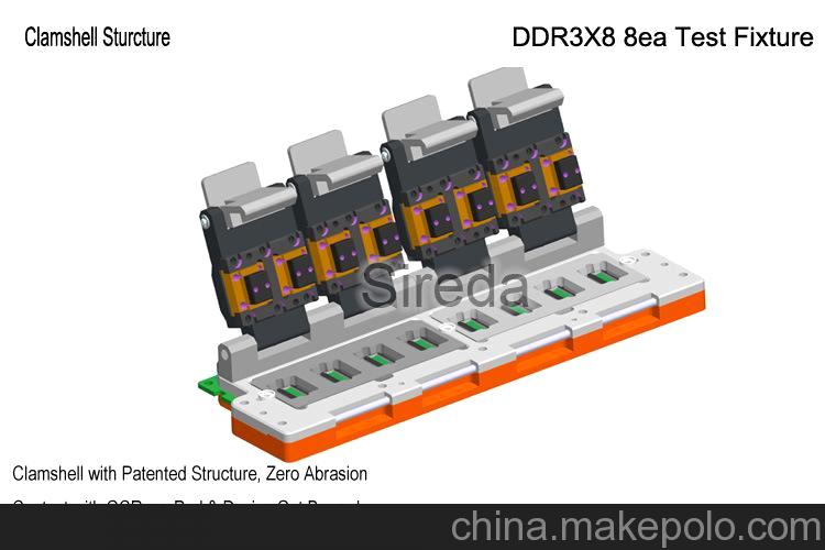 DRAM-DDR3內存顆粒測試夾具1托8顆