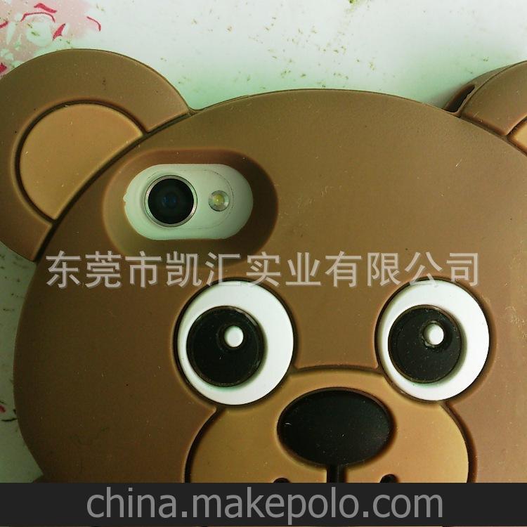 iphone4S硅膠手機套 小熊硅膠手機貨批發