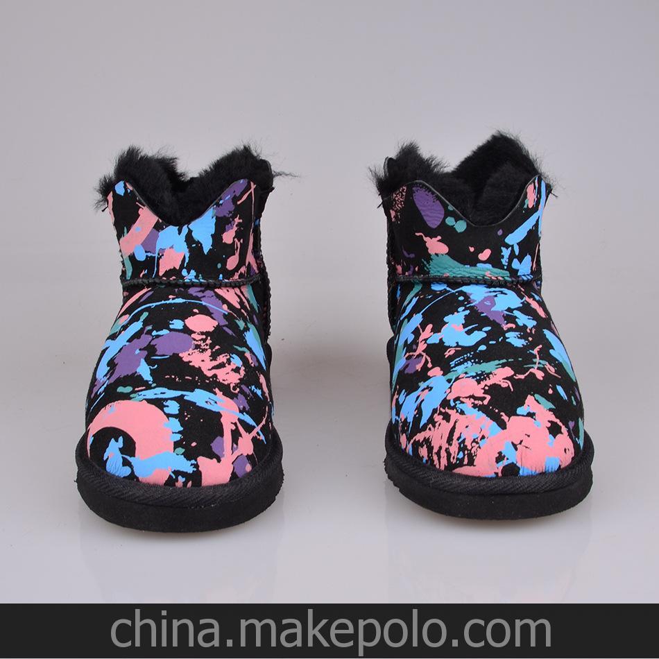 羊皮毛一體雪地靴涂鴉 隆豐A級防水羊皮 妹妹 定做 UGG經(jīng)典款