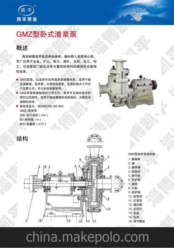臥式渣漿泵壓濾機(jī)入料泵 抽芯機(jī)真空泵 脫硫泵圖片
