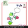 东莞五金饰品，草莓形状钥匙扣，桃子形状钥匙扣，苹果箱包配件