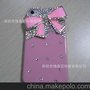 工厂热卖 iphoe4 4S手机外壳 靓丽贴钻壳套 苹果手机壳iphone