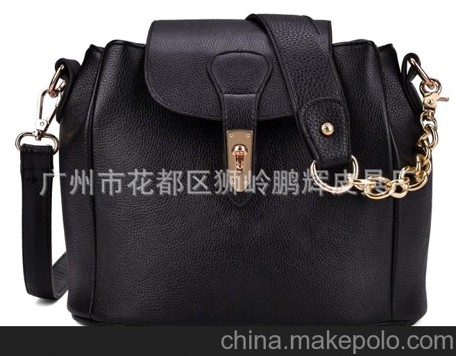 貓貓包袋2013秋冬新款歐美水桶包百搭鏈條單肩包潮女包M35-005