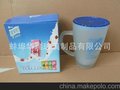 厂家供应玻璃杯磨砂杯蒙砂杯广告杯马克杯印花烤花
