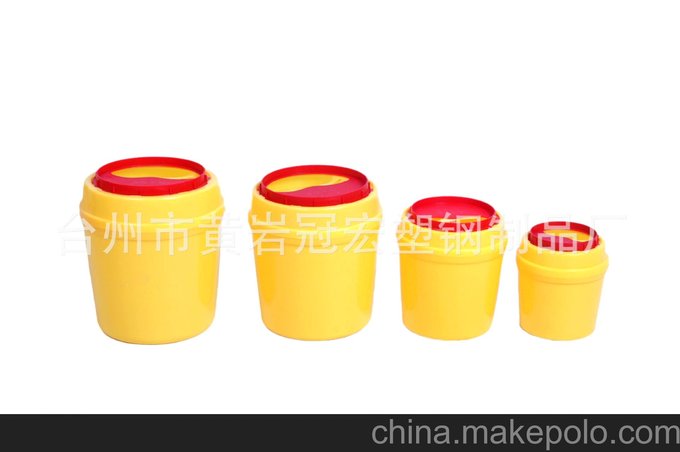 臺(tái)州市塑料垃圾桶圓形利器盒10L醫(yī)療銳器盒圖片