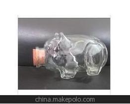 厂家直销可爱小猪玻璃瓶 幸运星瓶 软木塞漂流瓶 储钱罐 许愿瓶