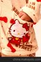 特价日本公主系hello kitty芝麻街睡衣 套装 家居服珊瑚绒 2色入