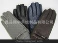 13年冬季新品 保暖加厚触屏PU男款羊绒手套 可定制 触屏手套批发