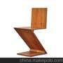 深圳纳维亚个性实木经典Z字形靠背椅子，艺术座椅Zig Zag Chair