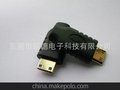 Mini HDMI 公 转Micro HDMI 母 转接头micro hdmi 转mini HDMI