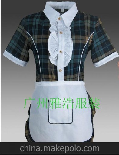 廣州 深圳廠家定做酒店服務(wù)員制服 快餐廳服務(wù)員工作服圖片