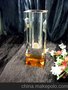 供应橙色水晶花瓶 水晶笔筒 水晶办公用品