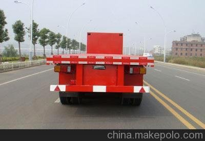 廠家直銷三軸集裝箱平板半掛車圖片