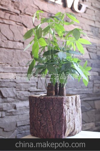 麟之嘉工藝品 大花盆 仿木花盆 仿木花盆圖片