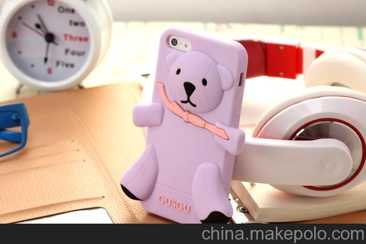 限量版 Moschino泰迪熊iphone 4s代手機殼 蘋果5硅膠手機套批發