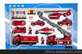供应俊基1/43消防场景套装合金车模型玩具
