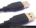 厂家直销 黑色USB线 3米 USB AM/AM 公对公 联机对拷线