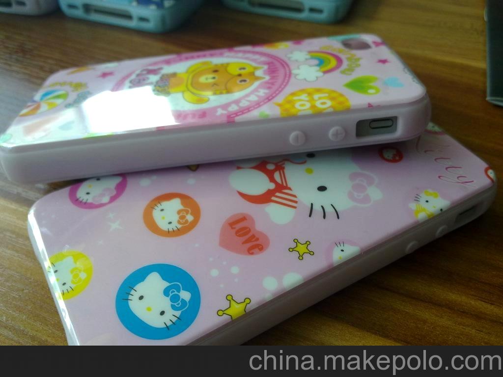 深圳廠家 IMD工藝手機殼 hellokitty手機套 iphone4 手機套