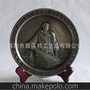 锌合金浮雕盘,奖盘，王铁人纪念盘，油田纪念盘，金属浮雕盘