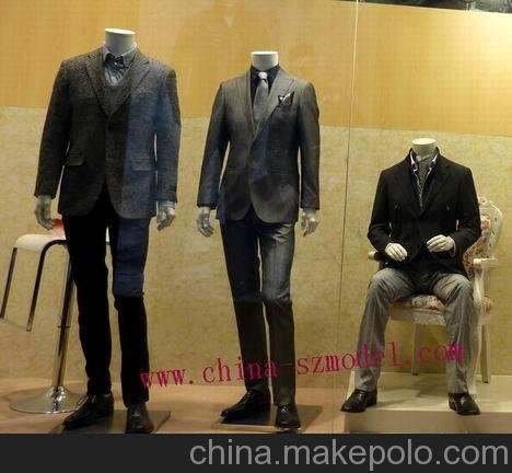 天津無頭男裝模特展示、天津櫥窗無頭男裝模特、天津男裝模特圖片