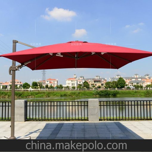 戶外遮陽傘/花園別墅傘/沙灘傘/太陽傘360度旋轉(zhuǎn)3米羅馬傘圖片