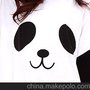 春夏新款女士纯棉七分短袖可爱卡通熊猫睡裙居家服睡衣套装